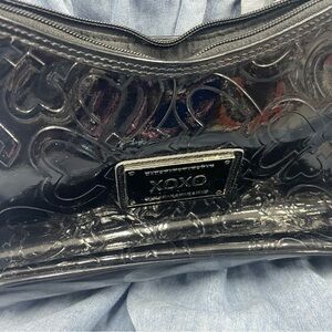 XOXO Glossy Black Embossed tote